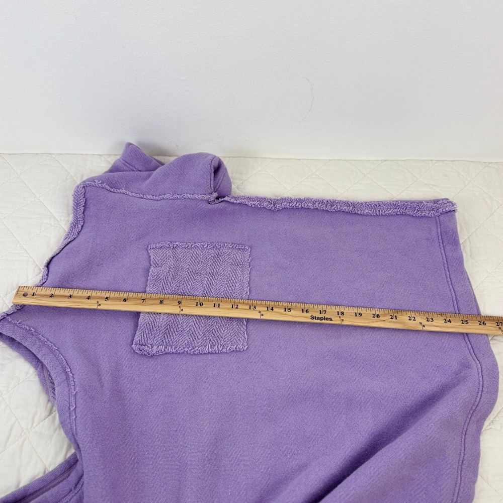 Free People FP Beach Lavender Terry Oversized Pullover Sweatshirt Beach Cover XS - Picture 6 of 16